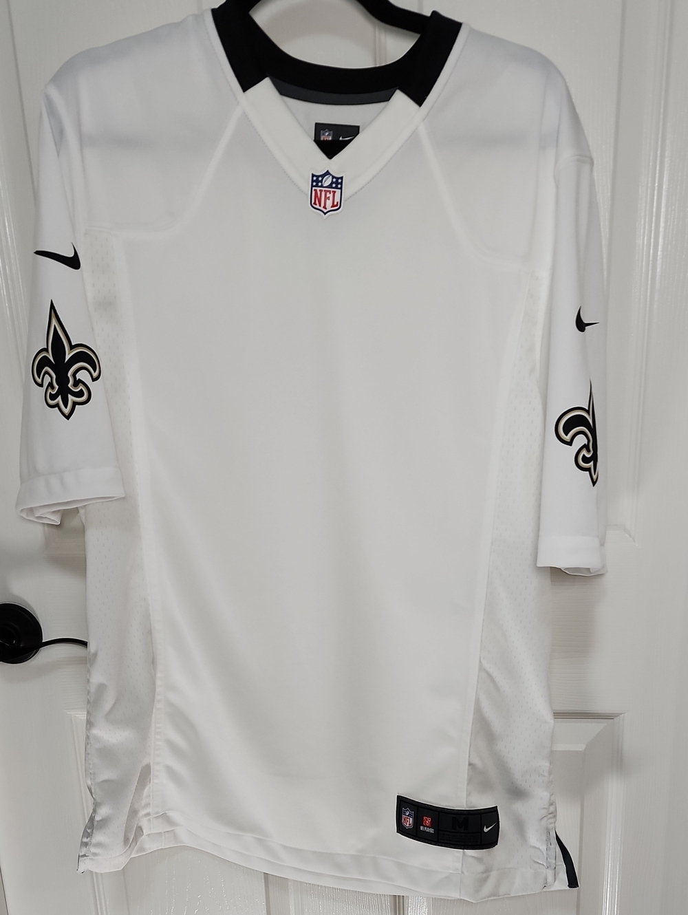 Nike White New Orleans Saints NFL Jersey with Black Trim Blank